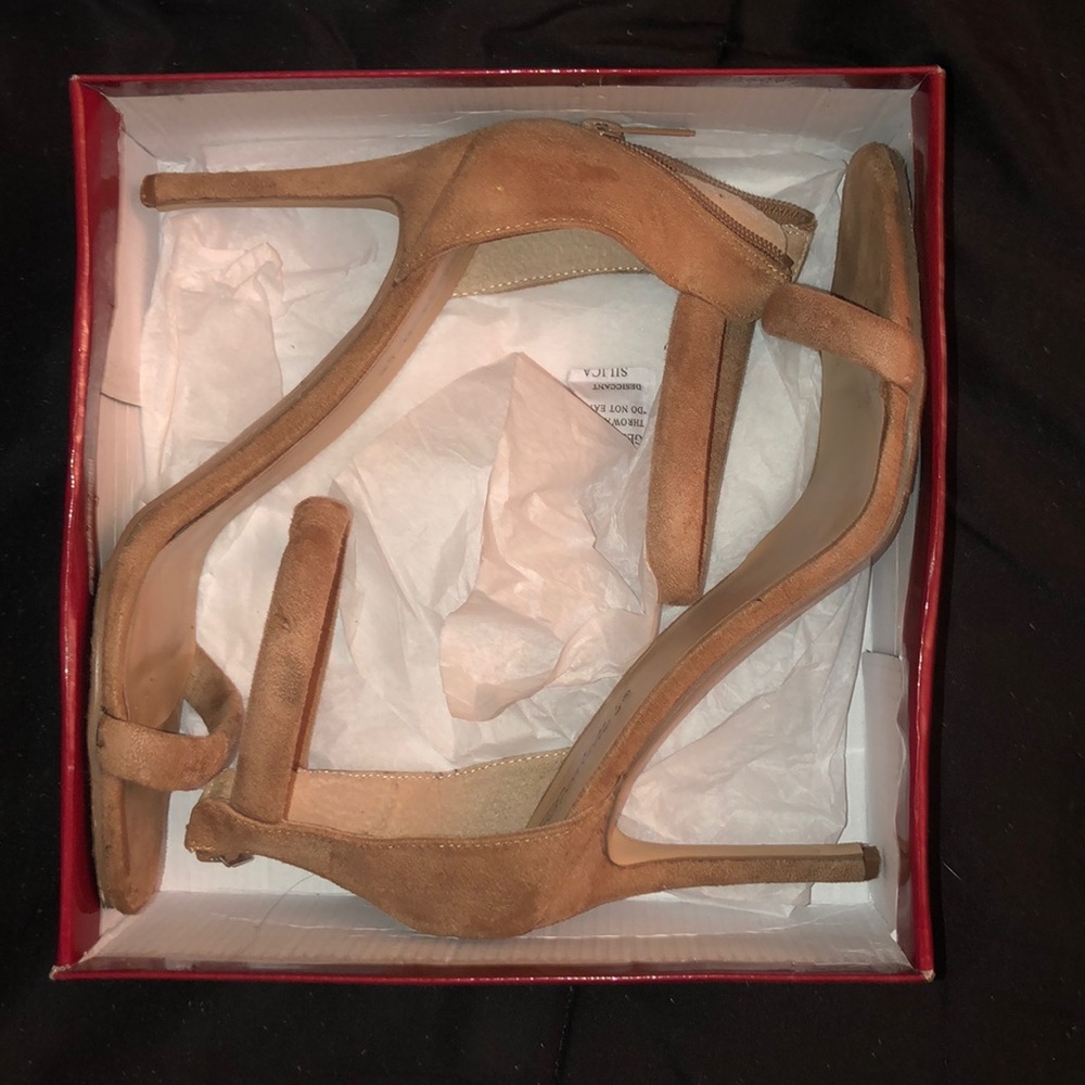 Two Strap Suede Stilettos